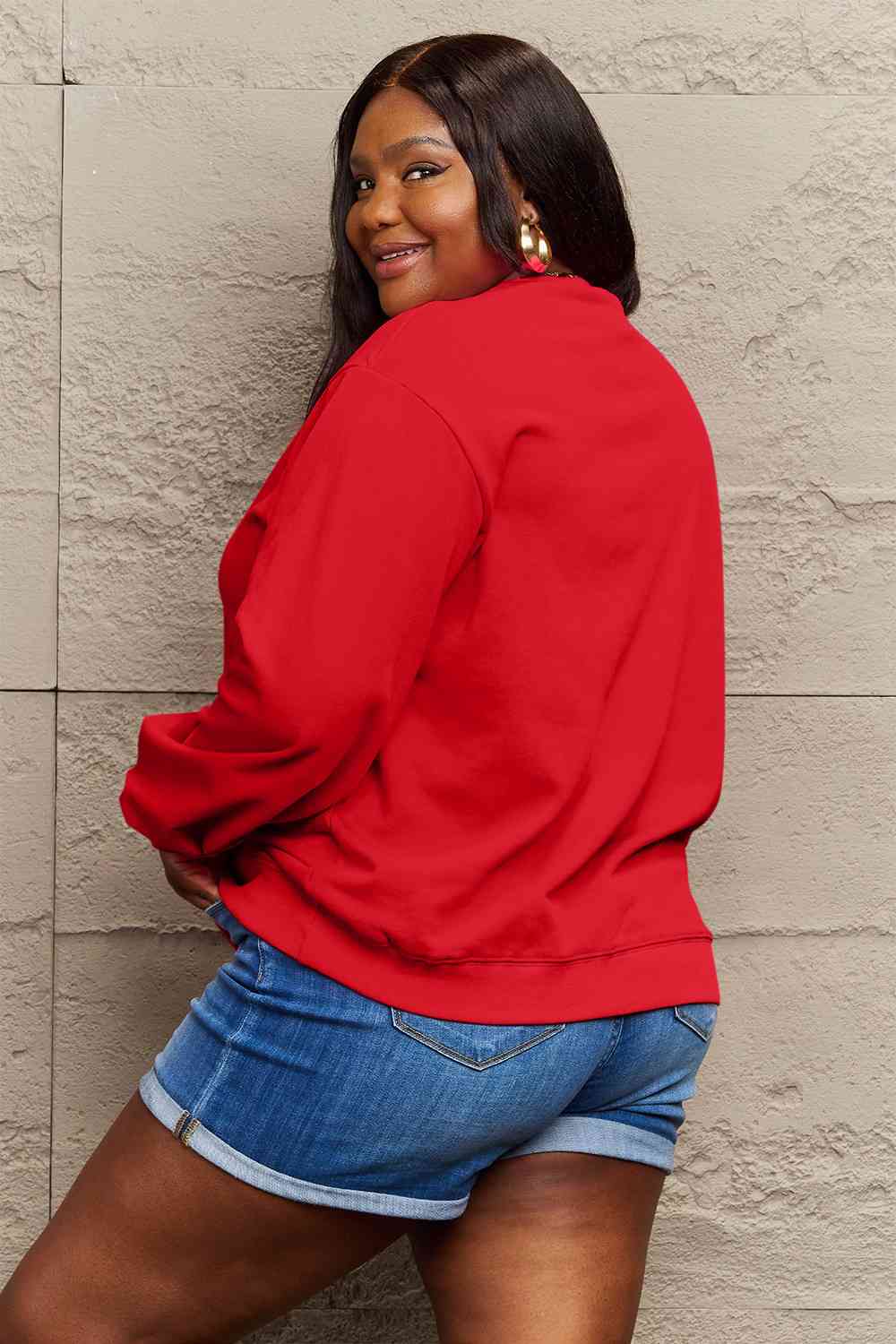 SORRY.CANT.FOOTBALL.BYE Graphic Scoop Sweatshirt