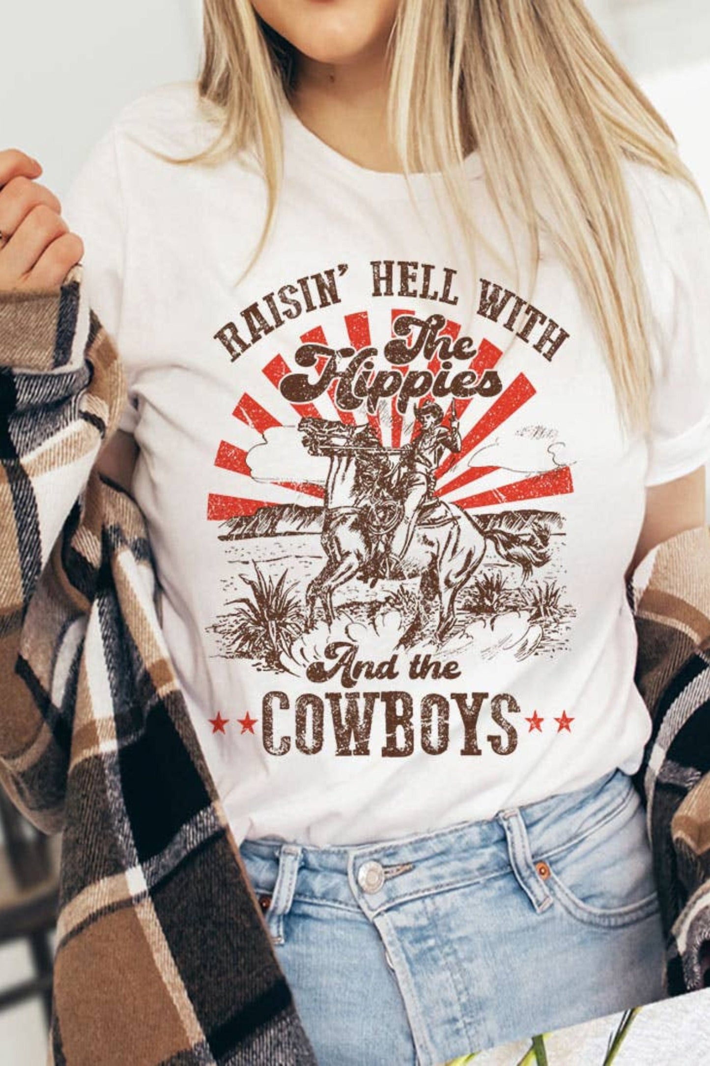 Raisin Hell With Hippies & Cowboys - Graphic Tee