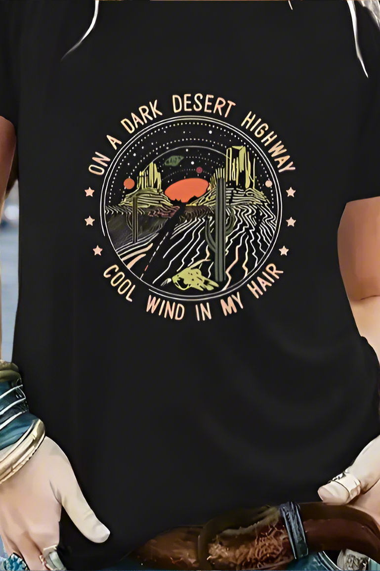 On a Dark Desert Highway Graphic Tee