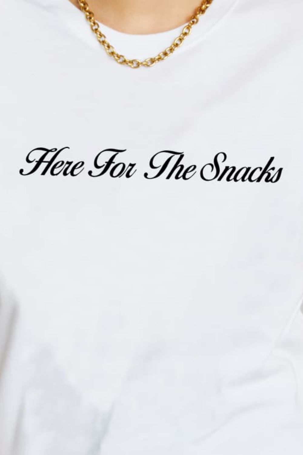 HERE FOR THE SNACKS Graphic Cotton T-Shirt