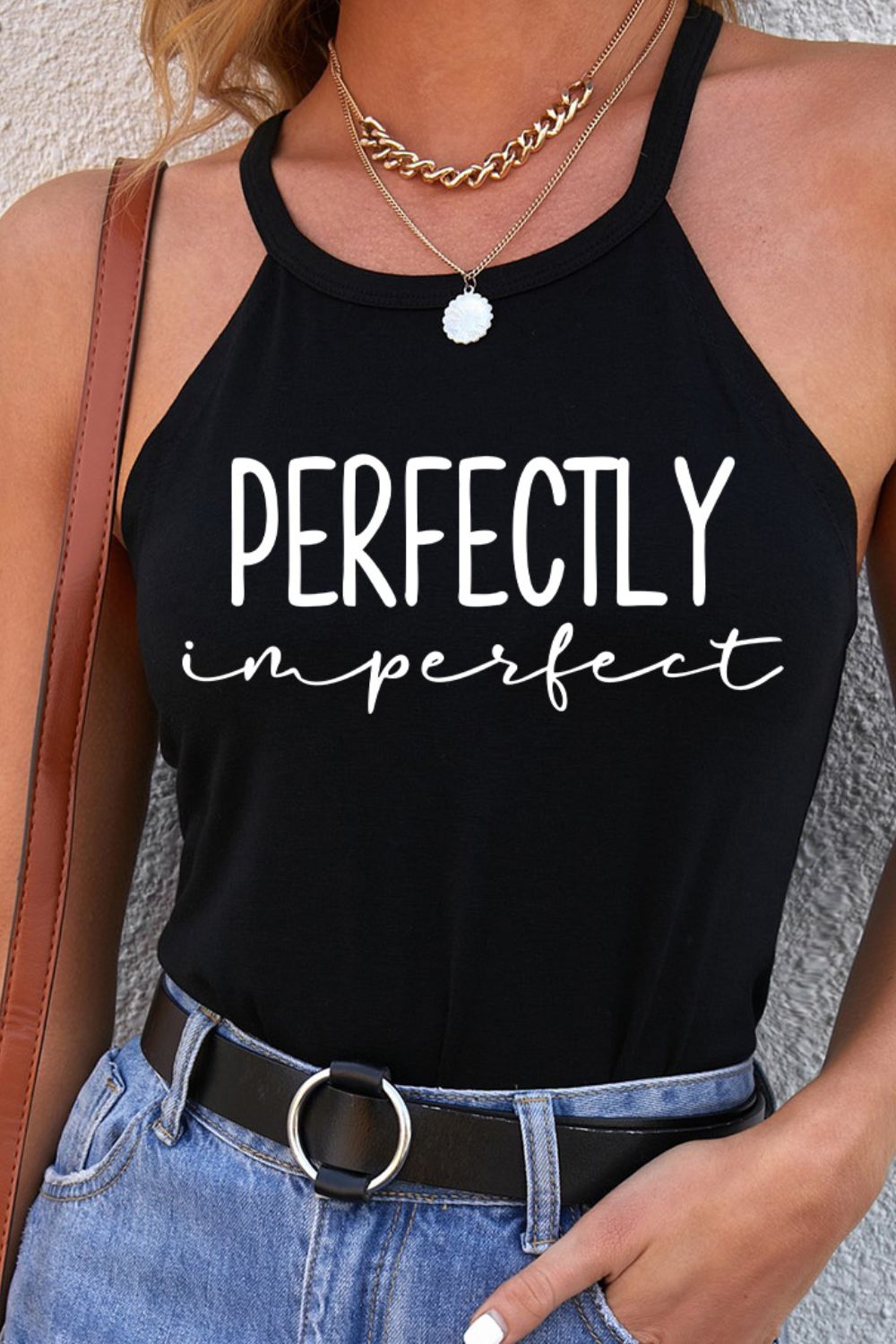 PERFECTLY IMPERFECT Graphic Tank Top